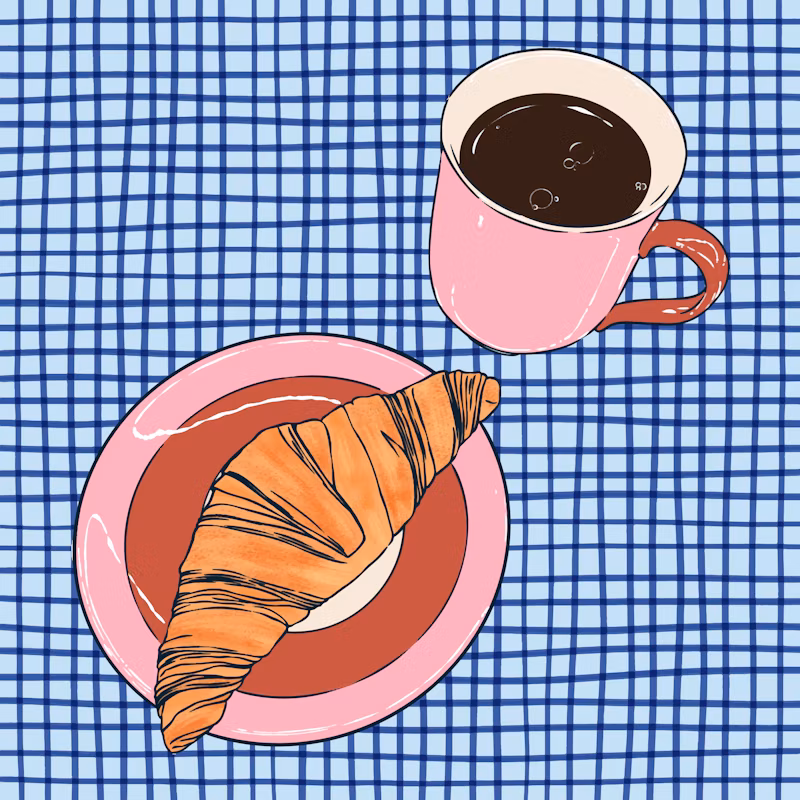 クロワッサンのイラスト